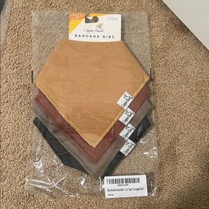 New Copper Pearl Baby Bandana Bibs - 4 Pack